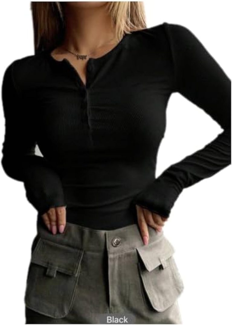 Women's Ribbed Button Sleeve T-Shirt