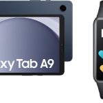 Samsung Galaxy Tab A9 LTE Android Tablet, 4GB RAM, 64GB Storage, Navy With Honor Watch Band 7, Black Meteorite