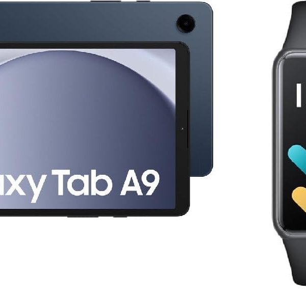 Samsung Galaxy Tab A9 LTE Android Tablet, 4GB RAM, 64GB Storage, Navy With Honor Watch Band 7, Black Meteorite