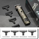 ⁦ماكينة حلاقة الشعر V-962 للرجال، ماكينة تشذيب اللحية قابلة لإعادة الشحن، ماكينة قص شعر كهربائية لاسلكية، تشذيب دقيق، قابلة لإعادة الشحن بمنفذ USB، شفرات قابلة للتعديل للاستخدام في الصالونات والمنزل⁩ - الصورة ⁦3⁩