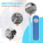⁦HOAIME Nasal Hair Cutter, 2024 Upgraded Double Sided Nose Hair Knife, 360° Rotating Portable Manual Nose Hair Trimmer, Nose Hair Remover for Women Men Travel Essentials (Beige, 3 Pcs)⁩ - الصورة ⁦3⁩