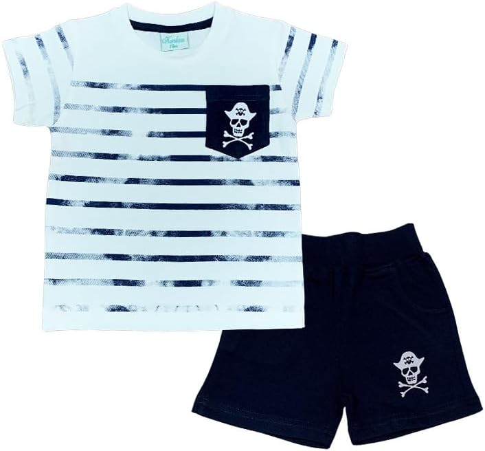 komkom Kids Set For Boys Printed/Embroidered off white- 8 Years
