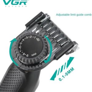 ⁦VGR V-360 Digital Display Cordless Dual Sided OneBlade Trimmer & Shaver 0.5-9mm Adjustable Comb for complete Beard Styling & Body Hair Trimming 90 mins Runtime Fully Washable IPX5 Waterproof, Green⁩ - الصورة ⁦3⁩