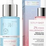 Eveline Cosmetics 30 ML Face Serum Shot with 2% Hyaluronic Acid for Moisturization with Lightweight & Non-Greasy Texture for All Skin Type to Reduce Wrinkles & Fine Lines