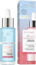 Eveline Cosmetics 30 ML Face Serum Shot with 2% Hyaluronic Acid for Moisturization with Lightweight & Non-Greasy Texture for All Skin Type to Reduce Wrinkles & Fine Lines