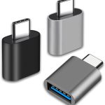 USB C to USB Adapter, Type C Thunderbolt 4 OTG Converter, USB-C Male to USB 3.0 Female Adapter (3-Pack) for Apple MacBook Pro, MacBook, iPad, Galaxy S20-S23 and More (Black/Grey/Silver)