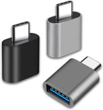 USB C to USB Adapter, Type C Thunderbolt 4 OTG Converter, USB-C Male to USB 3.0 Female Adapter (3-Pack) for Apple MacBook Pro, MacBook, iPad, Galaxy S20-S23 and More (Black/Grey/Silver)