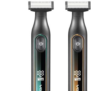 ⁦VGR V-360 Digital Display Cordless Dual Sided OneBlade Trimmer & Shaver 0.5-9mm Adjustable Comb for complete Beard Styling & Body Hair Trimming 90 mins Runtime Fully Washable IPX5 Waterproof, Green⁩ - الصورة ⁦5⁩