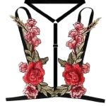 Imported Sexy Soft Lace Babydoll Bra Lingerie Imported Colorful Flowers High Quality + Mask Sexy Eyes Cosplay Soft Lace Satin Ribbons Imported