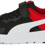 PUMA boys Puma Evolve Run Mesh AC+ PS Puma Black-P Sportstyle Kids Sneakers