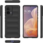⁦جراب متوافق مع Motorola Moto S50 Neo 5G ، - غطاء مزدوج الحماية مصقول مقاوم للصدمات شديد التحمل و مقاوم للانزلاق مع حماية فائقة للكاميرا - غطاء واقي مضاد للخدش من Graby Shop - اسود⁩ - الصورة ⁦3⁩