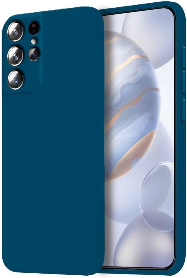 HONLEN Case Compatible with Samsung Galaxy S21 Ultra, (6.8" Inch) Soft Liquid TPU Silicone Protective Case, Shockproof Anti-Scratch Protective Cover