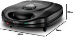 ⁦Black & Decker 1400W 3-in-1 4 Slice Sandwich & Waffle Maker with 180 Degree Grill Mode with Interchangeable Plate, TS4130-B5, 2 Years Warranty⁩ - الصورة ⁦7⁩