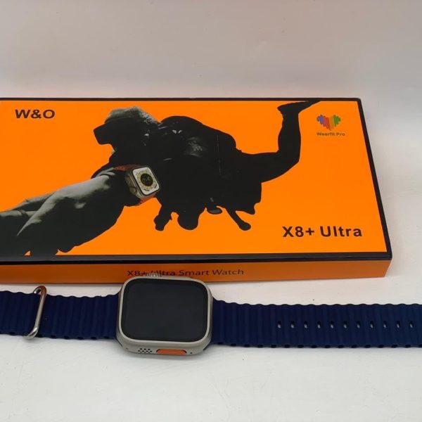 Generic X8 Plus Ultra Smartwatch: Modern, Heart Rate Monitor, 2.1 inches, Blue