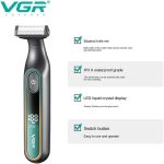 ⁦VGR V-360 Digital Display Cordless Dual Sided OneBlade Trimmer & Shaver 0.5-9mm Adjustable Comb for complete Beard Styling & Body Hair Trimming 90 mins Runtime Fully Washable IPX5 Waterproof, Green⁩ - الصورة ⁦2⁩
