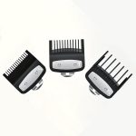 ⁦مجموعة أمشاط ماكينات قص الشعر، 3 قطع من أمشاط لماكينات قص الشعر الاحترافية، بديلة لمعظم ماكينات قص اماكينة الحلاقة المهنية، ٣/١.٥/٤.٥ مم⁩ - الصورة ⁦3⁩