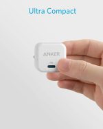 ⁦Anker PowerPort III 20W USB-C Power Supply Charging Cube Quick Charging Option, Compatible with iPhone 15/14/13/12 Series, Galaxy, Pixel 4/3, iPad/iPad Mini, White(Charging Cable Not Included)⁩ - الصورة ⁦4⁩