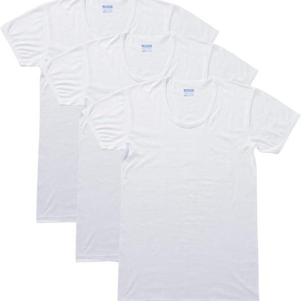 Embrator Pack of 3 Men's Cotton 100% Half Sleeve Round Neck Undershirts