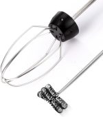 ⁦RAF Electric Rechargeable Nescafe Mixer,EGG Whisk, 10W 2-in-1 Milk Frother, 3-Speed Handheld Mixer with Low Noise,For latte coffee cappuccino (3 Years Warranty)(Gold -10W)⁩ - الصورة ⁦2⁩