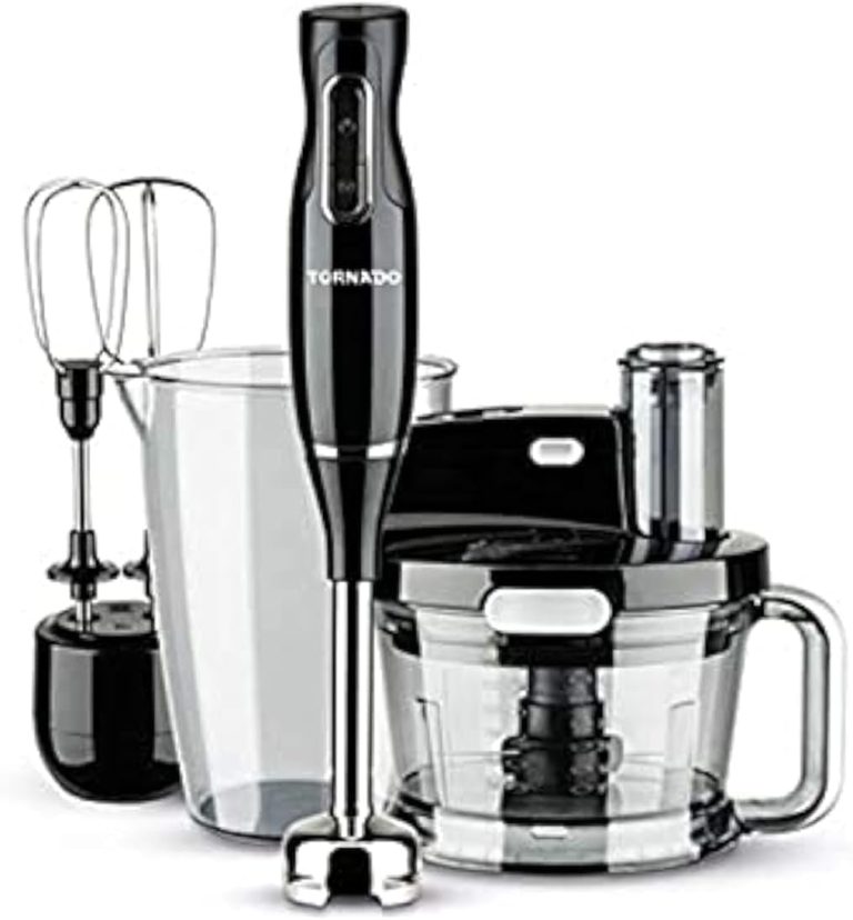 TORNADO Hand Blender 1000 Watt Food Processor Whisk Black THB-1000MK