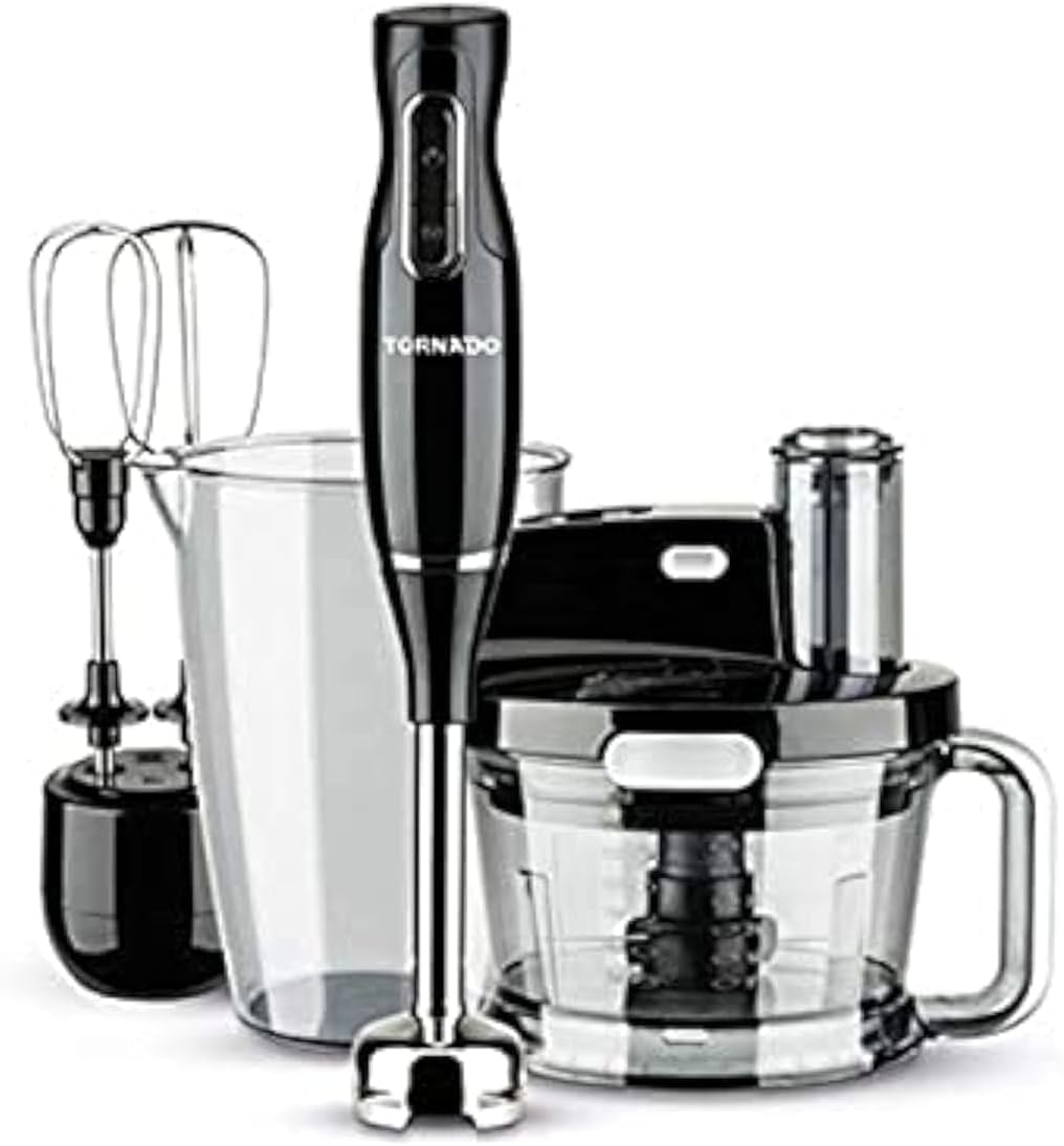 51kR7Dtg6-L._AC_SL1500_.jpg TORNADO Hand Blender 1000 Watt Food Processor Whisk Black THB-1000MK