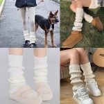⁦Leg Warmers for Women Winter - Leg Warmers Y2k 80s Over The Knee Ribbed Leg Socks for Eighty's Party Sports Yoga⁩ - الصورة ⁦6⁩