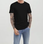⁦ISTANBUL MODEL Men's Plain T-Shirt, Round Neck Short Sleeve t-shirt for Men, Half sleeve Tee, Pack of 1, Classic, 95% Cotton & 5% lycra (spandex)⁩ - الصورة ⁦2⁩