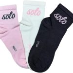 Solo Women Trendy Ankle Socks Pack Of 3, One Size, Multi Color (6221336223640)