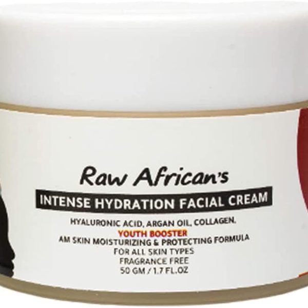 كريم للوجه من أفريقي خام لتحسين مرونة البشرة وترطيبها، مناسب لجميع أنواع البشرة، 50 جرام