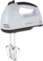 7-Speed Electric Hand Mixer Stainless Steel Whisk Mini Handheld Mixer Egg Cream Food Beater With 2Pcs Beaters, 2Pcs Dough Hooks