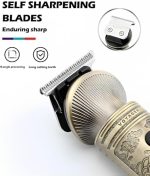 ⁦ماكينة حلاقة الشعر V-962 للرجال، ماكينة تشذيب اللحية قابلة لإعادة الشحن، ماكينة قص شعر كهربائية لاسلكية، تشذيب دقيق، قابلة لإعادة الشحن بمنفذ USB، شفرات قابلة للتعديل للاستخدام في الصالونات والمنزل⁩ - الصورة ⁦6⁩