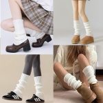 ⁦Leg Warmers for Women Winter - Leg Warmers Y2k 80s Over The Knee Ribbed Leg Socks for Eighty's Party Sports Yoga⁩ - الصورة ⁦4⁩