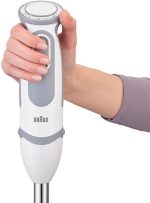 ⁦Braun MultiQuick 5 Vario Hand Blender with Attachments, 1000 Watt, White/Grey, MQ 5245 WH, International Warranty⁩ - الصورة ⁦2⁩