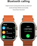 ⁦ADHOMAX Ultra Big 7 In 1 Smart Watch, 2.01" HD Display, Calling, Fitness Tracker, Wireless Charging, Heart Rate, SpO2, Weather, Camera, Music, For IOS, android, men and women (Gold)⁩ - الصورة ⁦7⁩