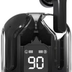 Earbuds Air31, Wireless, Wired Earphones Transparent with Deep Bass, Stereo Sound, Bluetooth Headphone with Charging Case, White, Black and Pink (black)