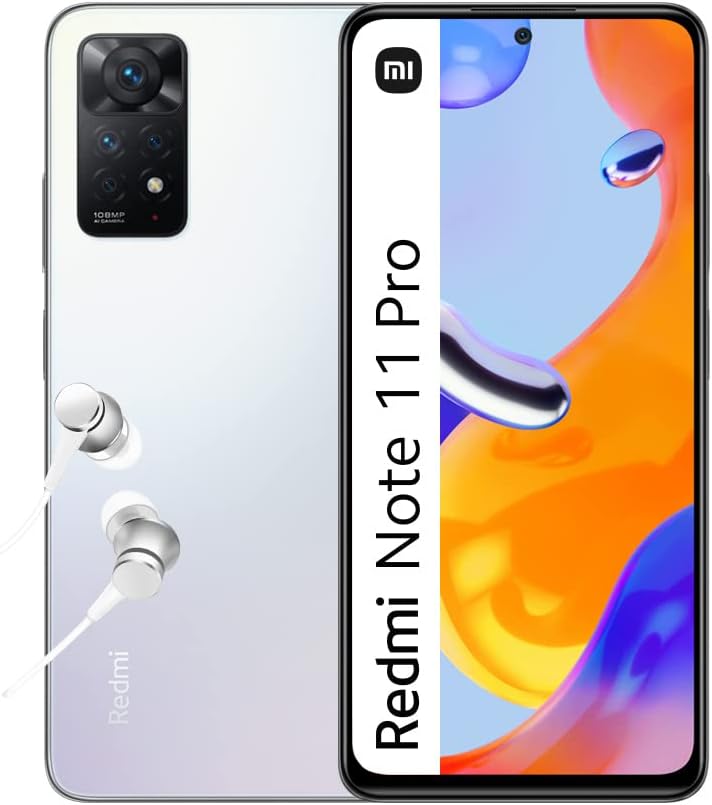 Xiaomi Redmi Note 11 Pro DUAL SIM 64GB ROM + 6GB RAM (GSM only | No CDMA) Factory Unlocked 4G/LTE Smartphone (Polar White) - International Version