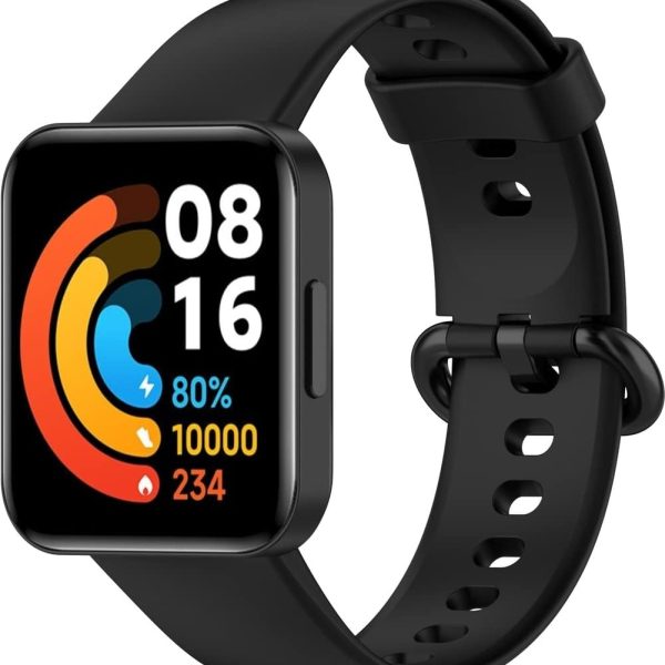 Strap Compatible with Xiaomi Mi Watch 2 Lite/Redmi Watch 2, Silicone Sports Strap Watch Band Strap Replacement Strap Watch Strap