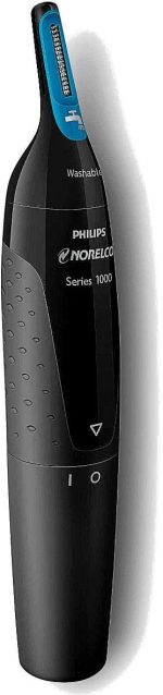 ⁦Philips Norelco Nose Trimmer Series 1000 Nose, Ear & Eyebrow Trimmer, Fully Washable, Stainless Steel Blades – International Warranty – NT1700/49⁩ - الصورة ⁦4⁩