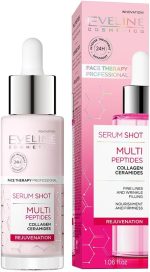 Eveline Cosmetics Face Therapy Professional Rejuvenation Serum Shot | Infused with Multi Peptides | Enriched with Collagen and Ceramides | Helps in Fine Lines & Wrinkle Filling | 30ml