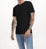 ⁦ISTANBUL MODEL Men's Plain T-Shirt, Round Neck Short Sleeve t-shirt for Men, Half sleeve Tee, Pack of 1, Classic, 95% Cotton & 5% lycra (spandex)⁩ - الصورة ⁦4⁩
