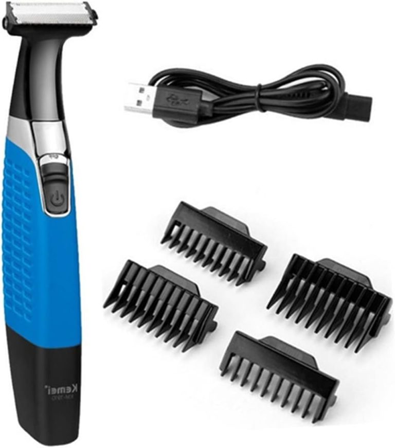 Bivolt Km-1910 Waterproof Rechargeable Electric Hair Trimmer Shaver Kemei