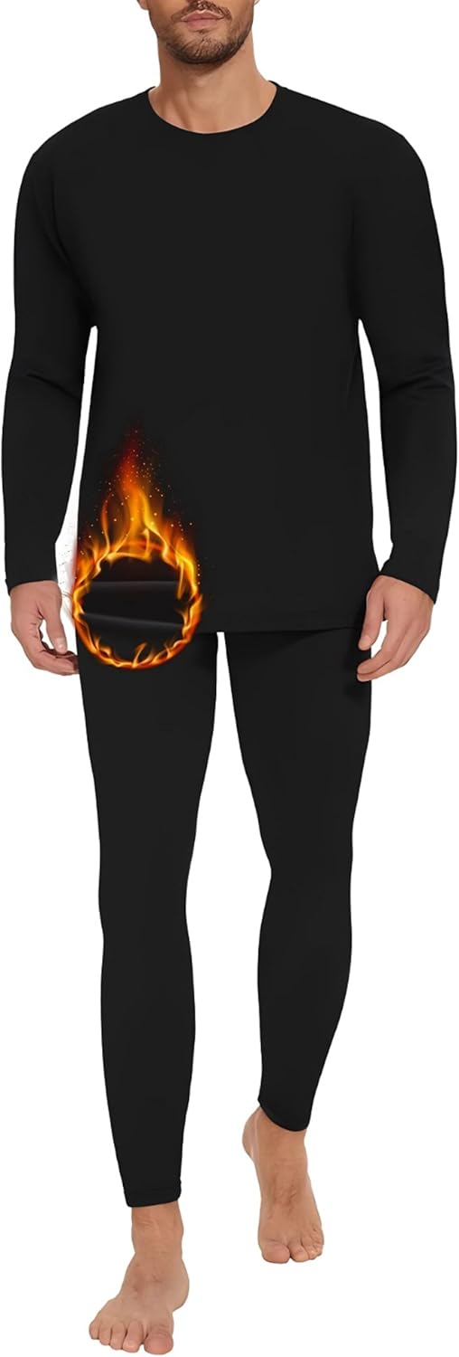 MIZAH Men's Thermal Warm Soft Feel High Elastic - Cotton Padded Knickers Underwear Set - Multi Color Available