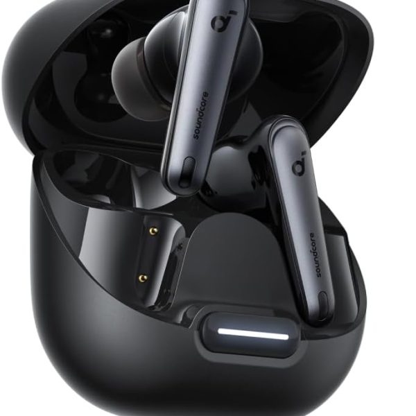 soundcore by Anker Liberty 4 NC Wireless Noise Cancelling Earbuds, 98.5% Noise Reduction, Adaptive Noise Cancelling to Ears and Environment, Hi-Res Sound, 50H Battery, Wireless Charging, Bluetooth 5.3