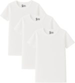 Funny Bunny Pack of 3 White Cotton Short Sleeve Undershirt for Boys