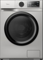 Midea Front load Washing Machine MFN09W80B/S, Drum clean, Drum clean reminder, Add Garment, Child lock, LED panel, Inverter Motor, 1400 RPM, 8KG, Silver