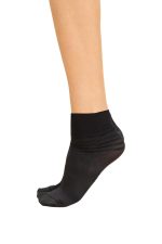 ⁦Charmaine Socks for Women, Ankle-High, Vertically Striped, Black, 1 Pair Per Pack⁩ - الصورة ⁦2⁩