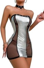 Kayan Lingerie Lingerie with Sides Mesh Babydoll Short Transparent Nightgown Women Elegant for Trade and Distribution Code 495