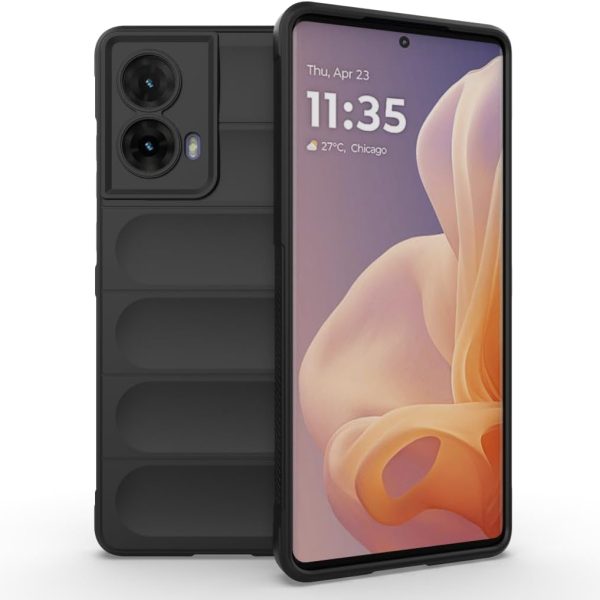 جراب متوافق مع Motorola Moto S50 Neo 5G ، - غطاء مزدوج الحماية مصقول مقاوم للصدمات شديد التحمل و مقاوم للانزلاق مع حماية فائقة للكاميرا - غطاء واقي مضاد للخدش من Graby Shop - اسود