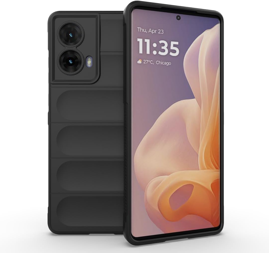 51y-0NtZ3hL._AC_SL1080_.jpg جراب متوافق مع Motorola Moto S50 Neo 5G ، - غطاء مزدوج الحماية مصقول مقاوم للصدمات شديد التحمل و مقاوم للانزلاق مع حماية فائقة للكاميرا - غطاء واقي مضاد للخدش من Graby Shop - اسود