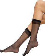 ⁦Charmaine Women Knee-High and Semi-Sheer Plain Socks⁩ - الصورة ⁦2⁩